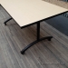 60" x 30" Blonde Surface Rolling Nesting Table w/ Black Frame